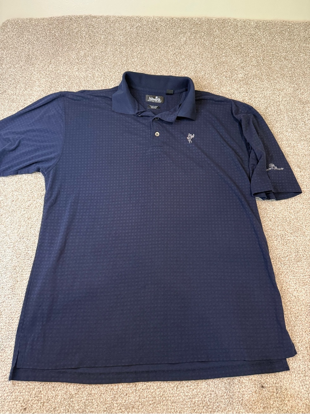 Navy Ashworth Golf Polo